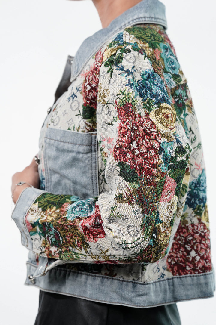 Floral Woven Breeze Denim Jacket