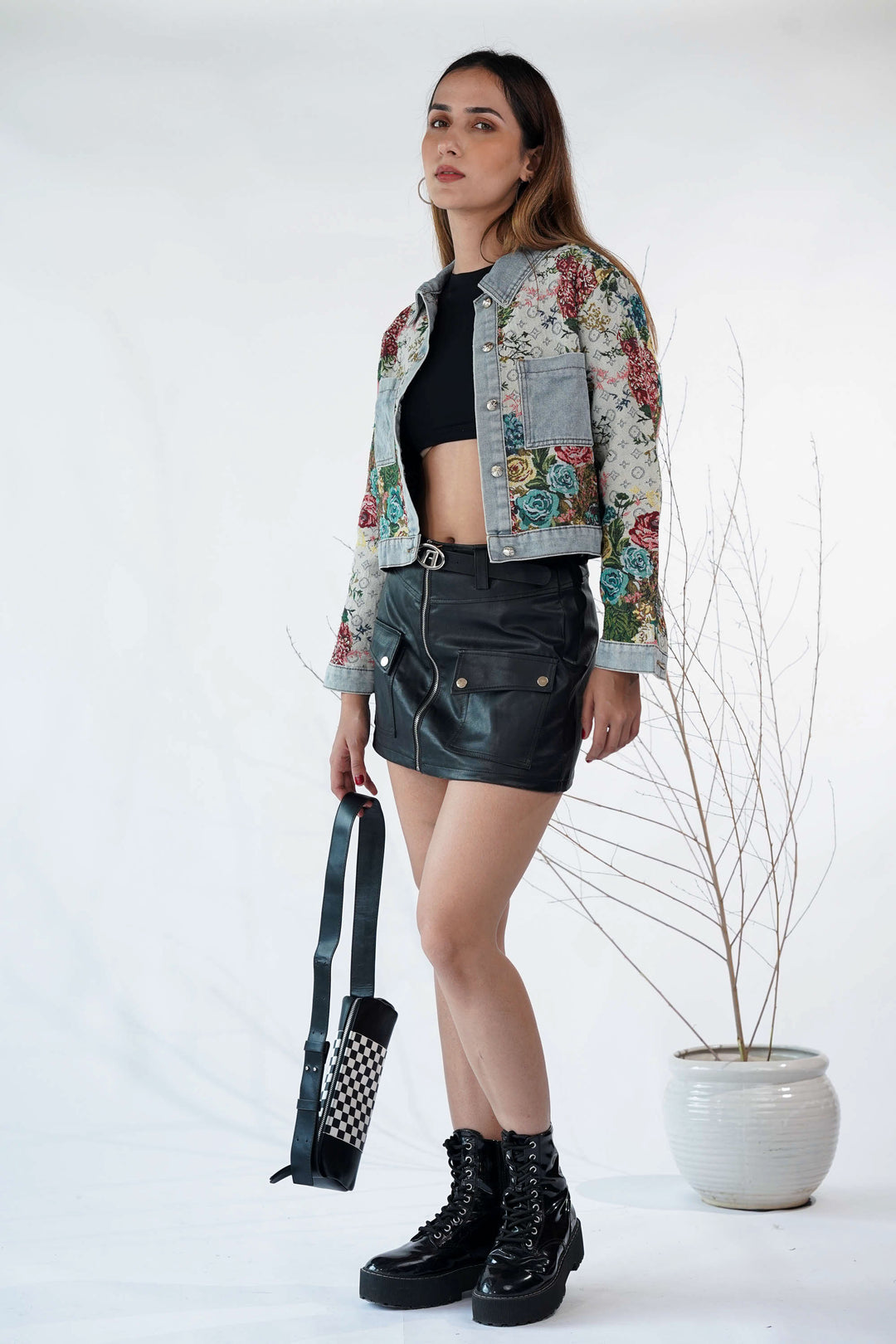 Floral Woven Breeze Denim Jacket