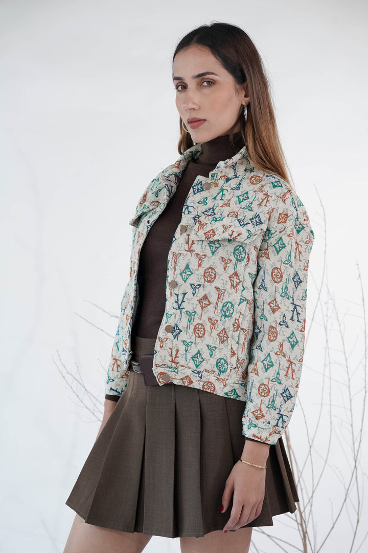 Iconic Beige Denim Jacket