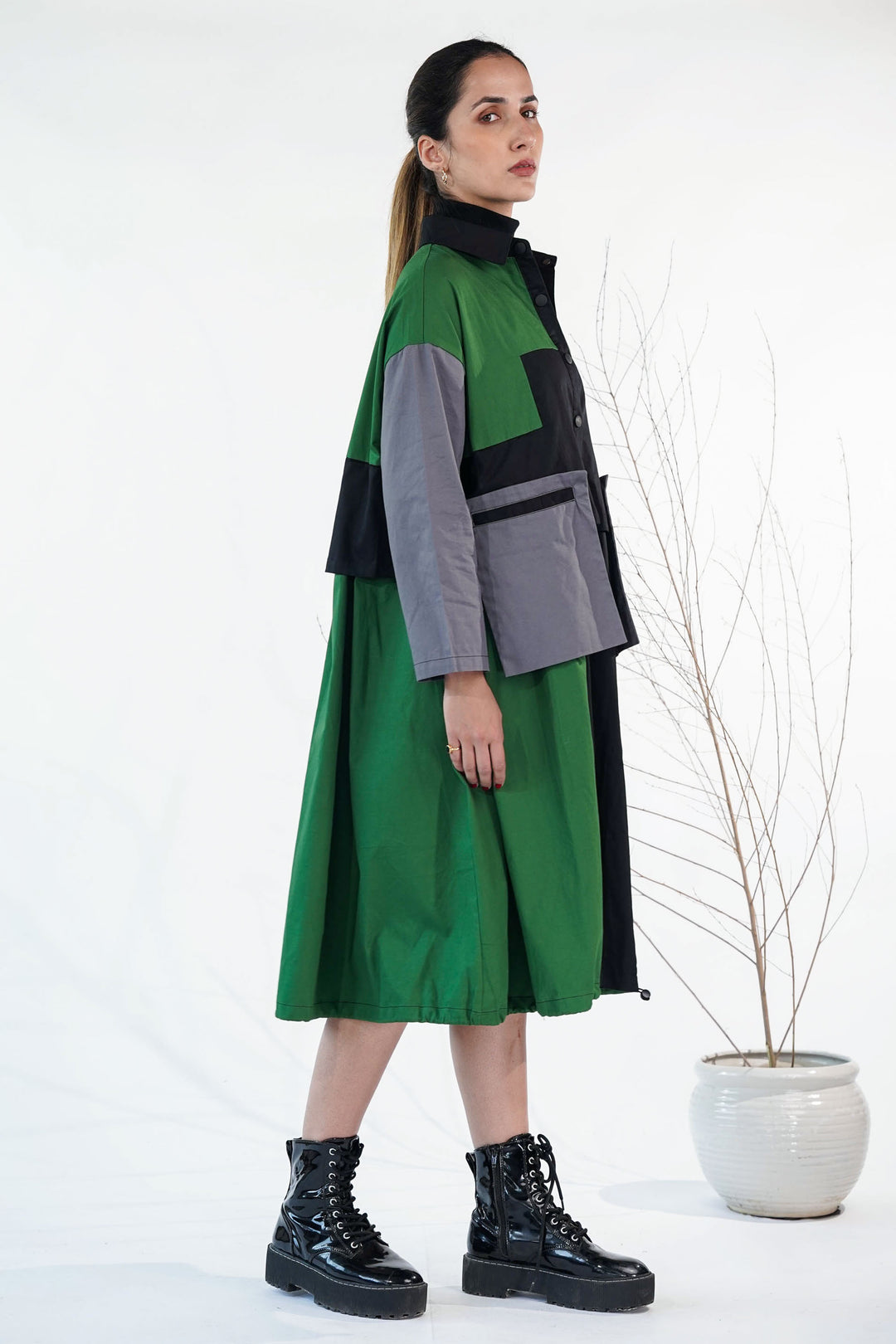 Green Oversized Streetwear Dress