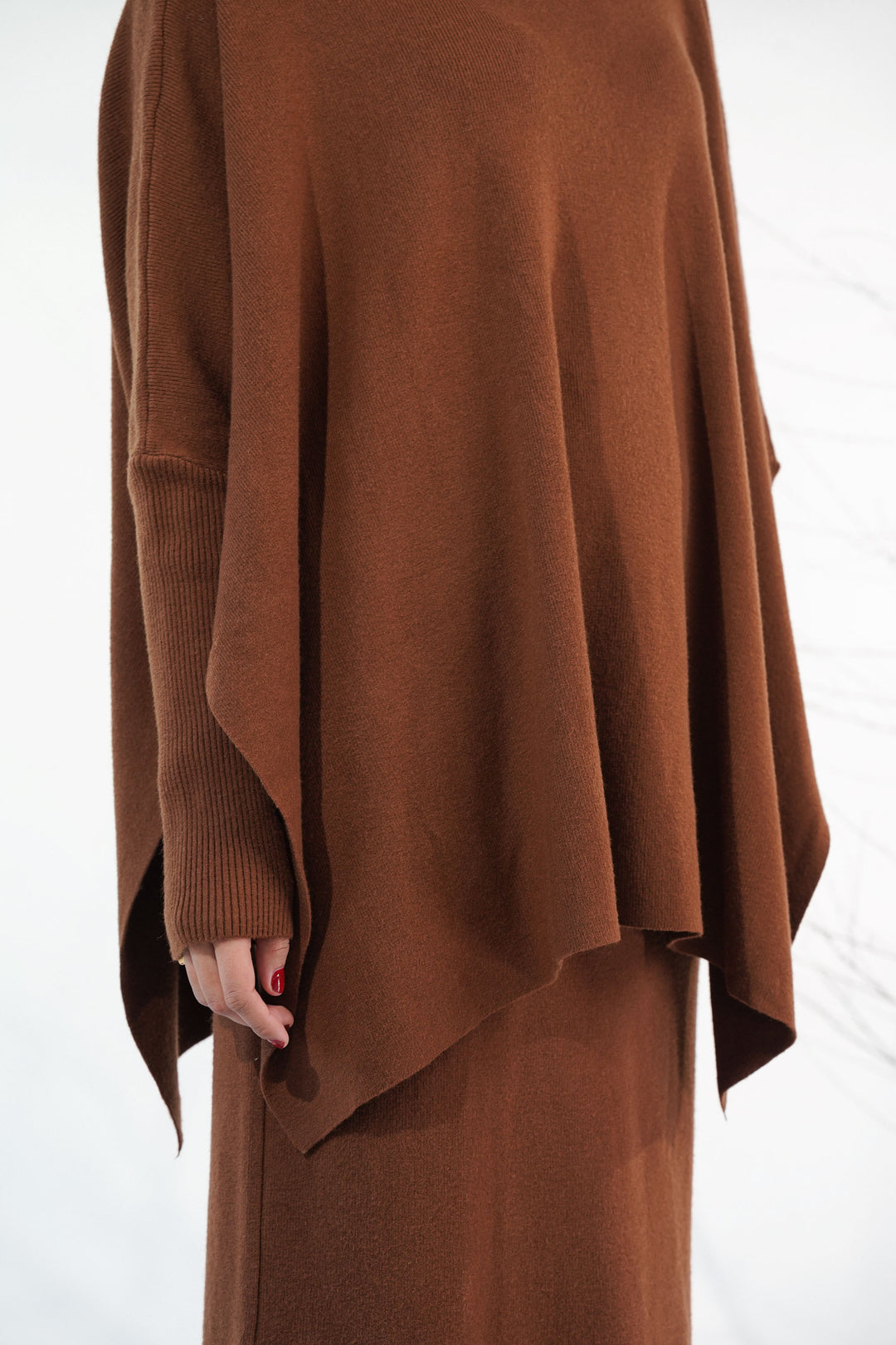 Mocha Brown Kaftan & Skirt Co-ord