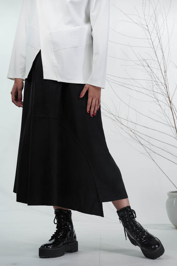 White Shade & Suede Skirt Co Ord