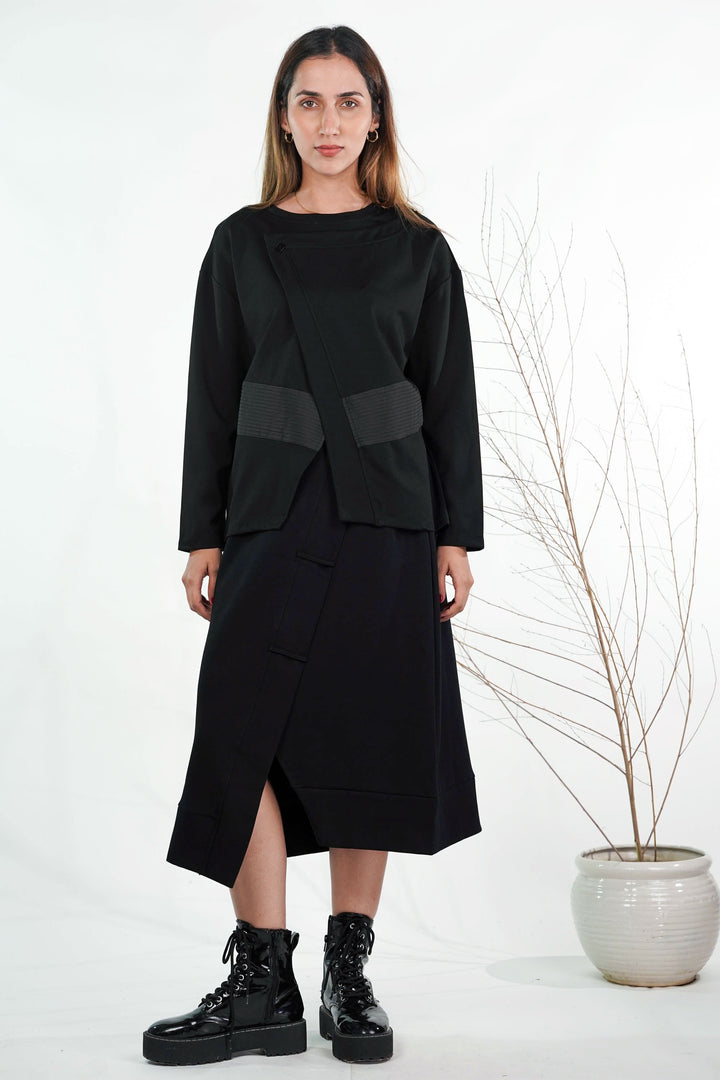 Triangle Flap Looped Skirt Co-ord