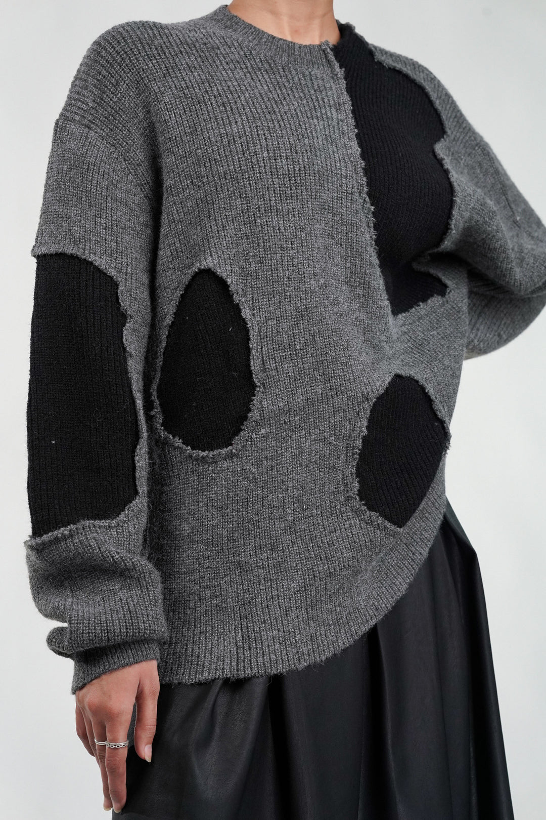 Ash Black Patch Sweater