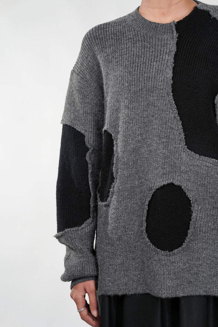 Ash Black Patch Sweater