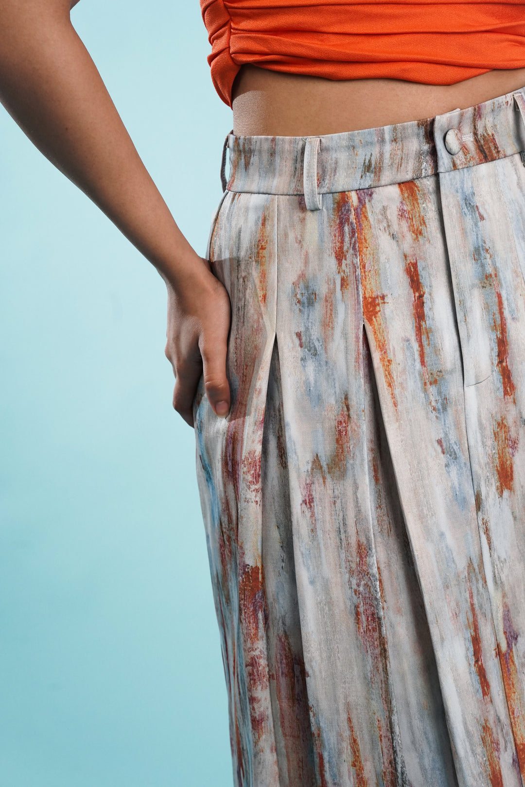 Palette Perfection Pleated Skirt with Belt