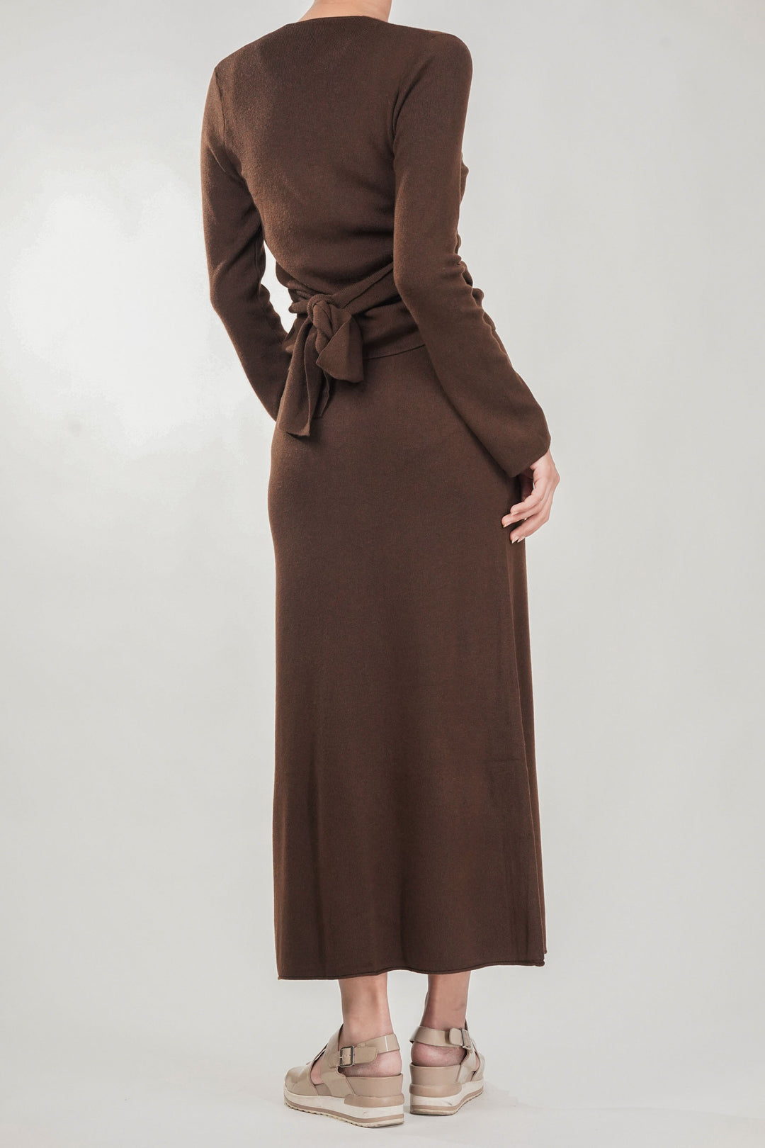 Cocoa Knit Wrap Skirt Co Ord