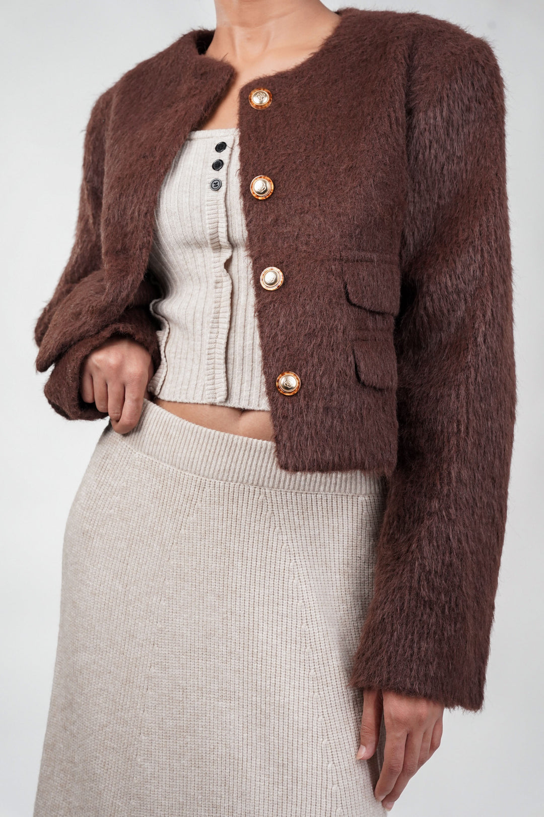 Plush Brown Frost Blazer