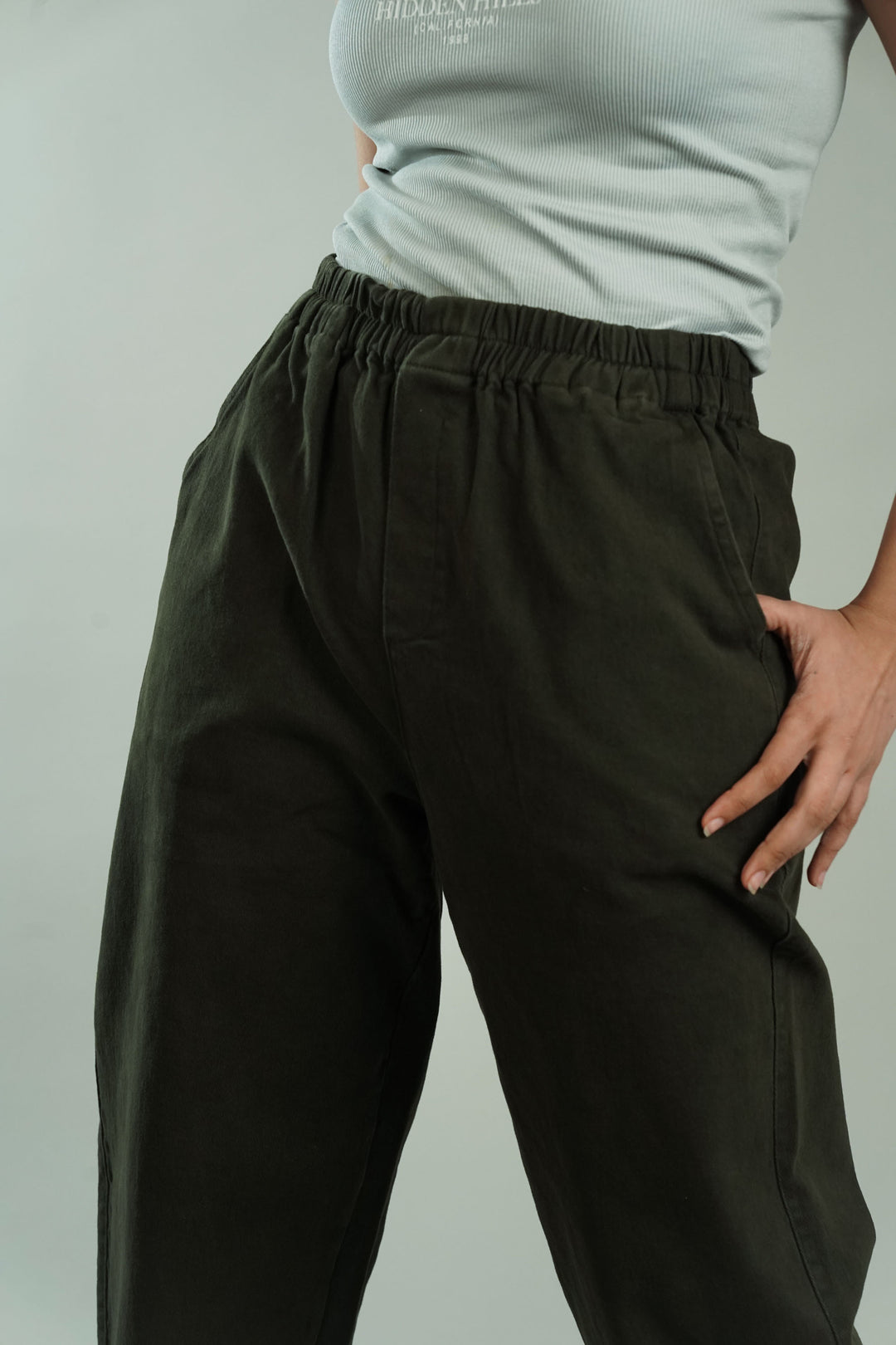 Straight hem casual pants for women