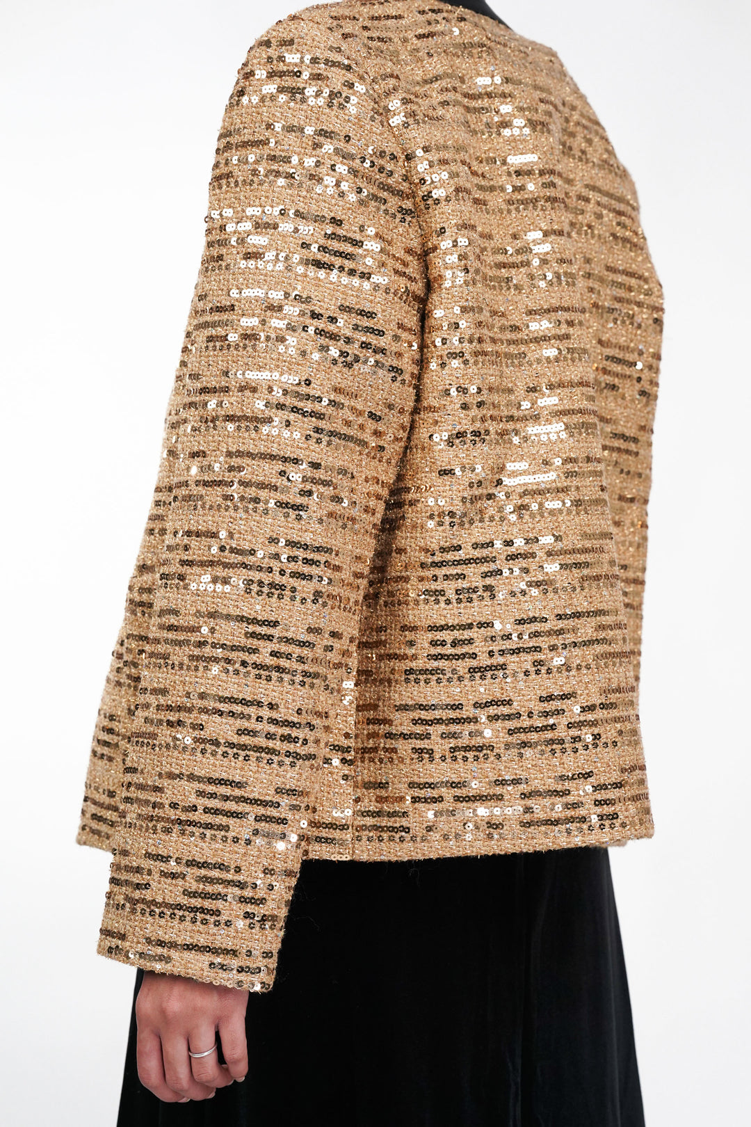 Golden Glimmer Sequined Blazer