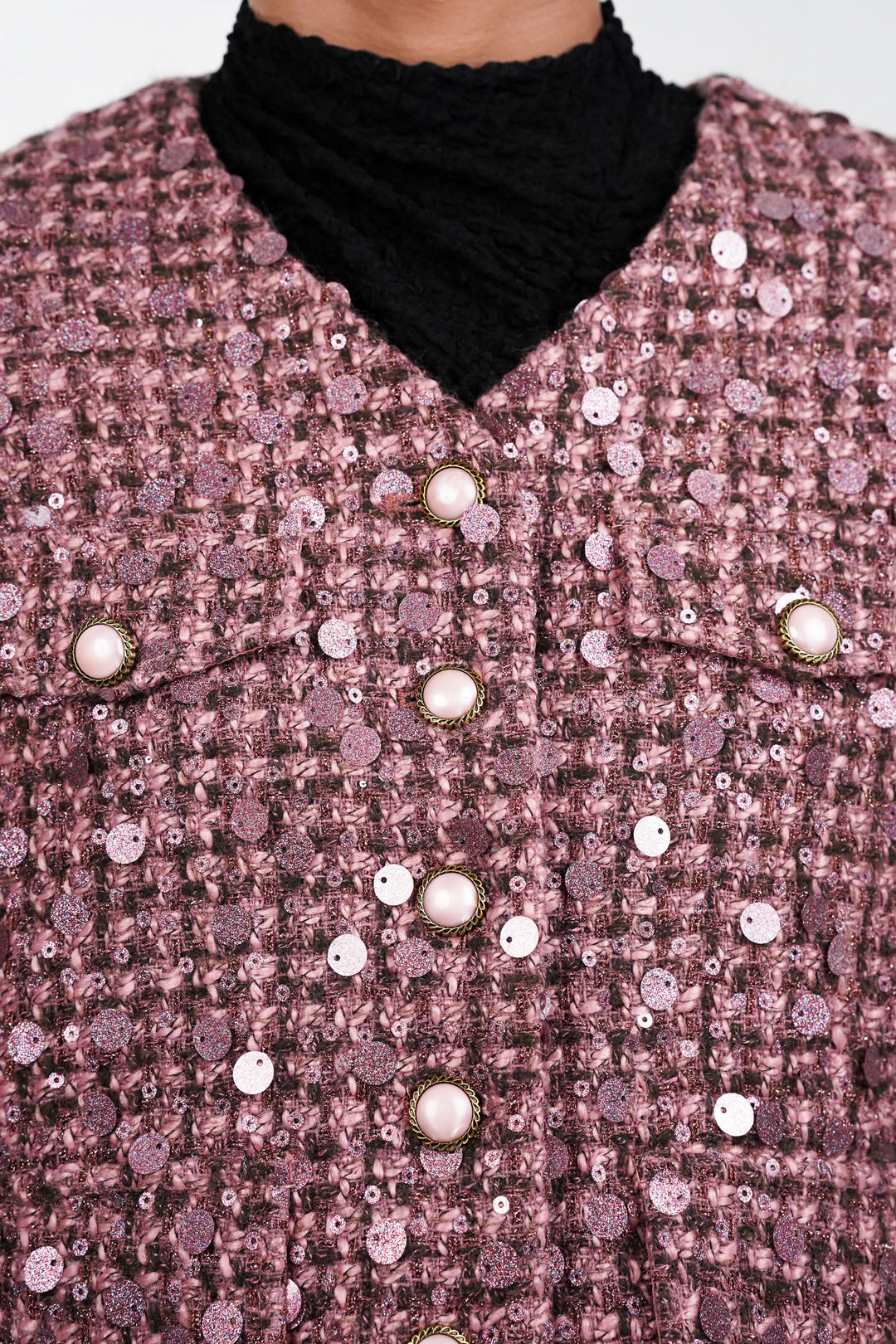 Fuchsia Pink Stardust Sequin Blazer