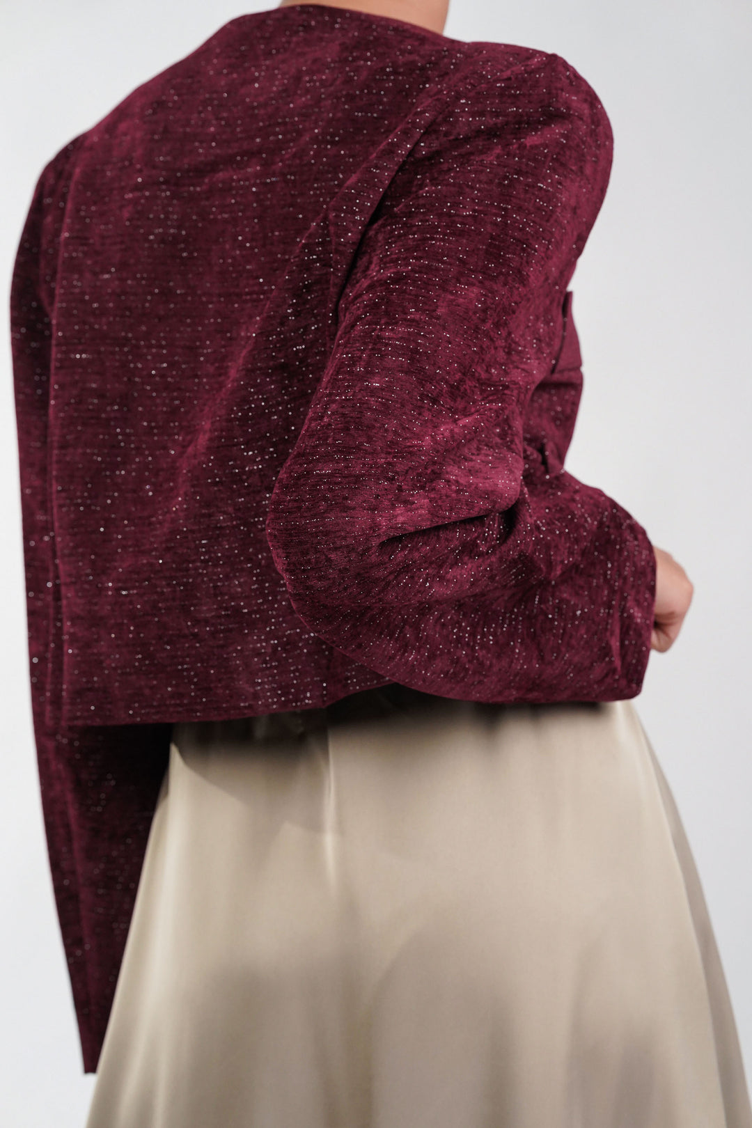 Berry Luster Velvet Blazer