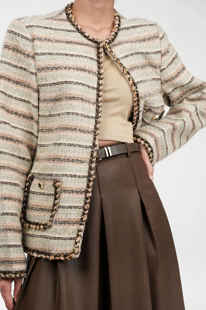 Golden Fern Tweed Blazer