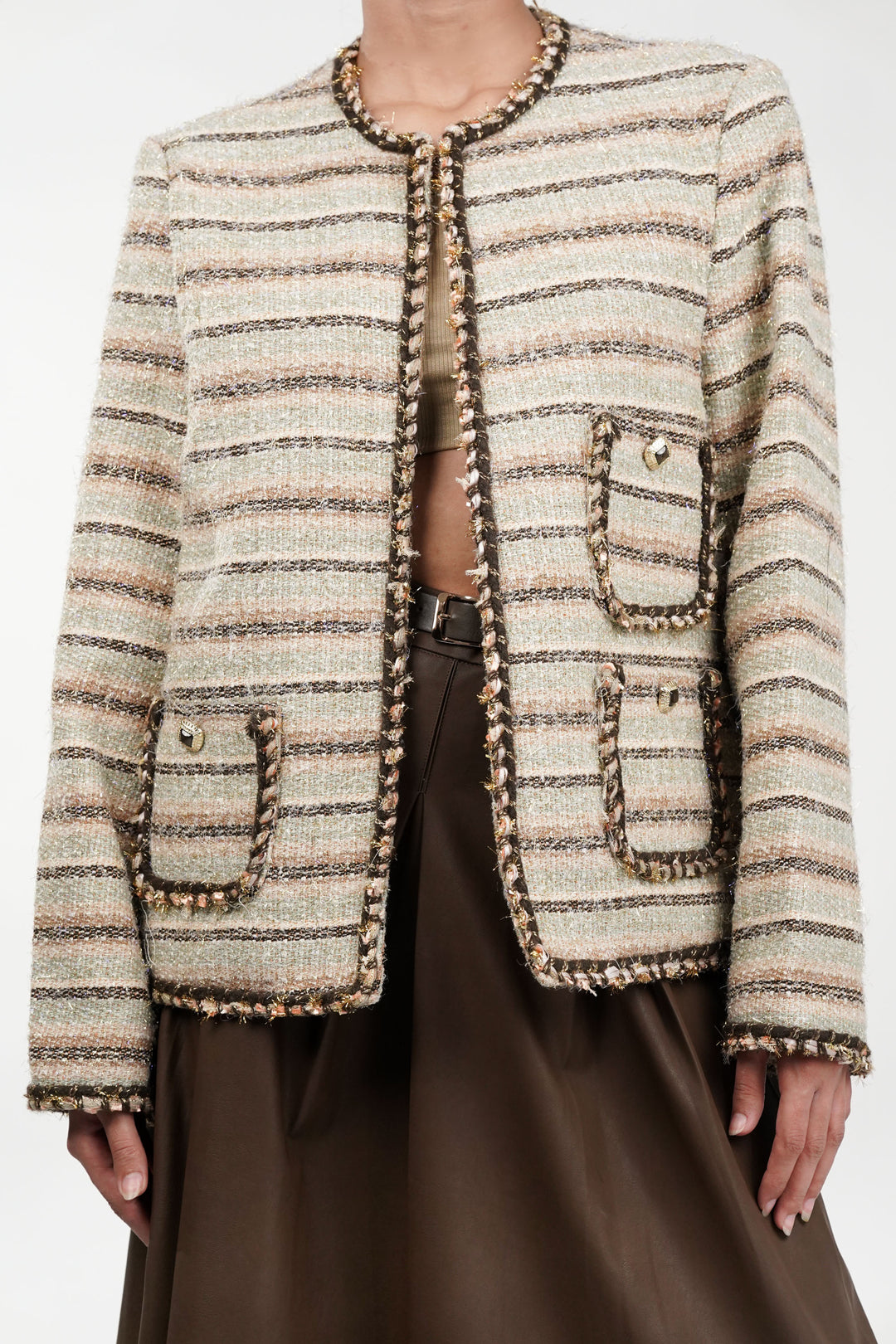 Golden Fern Tweed Blazer