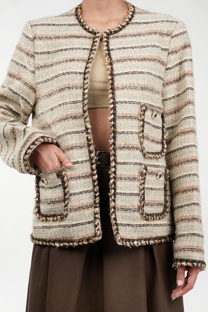 Golden Fern Tweed Blazer