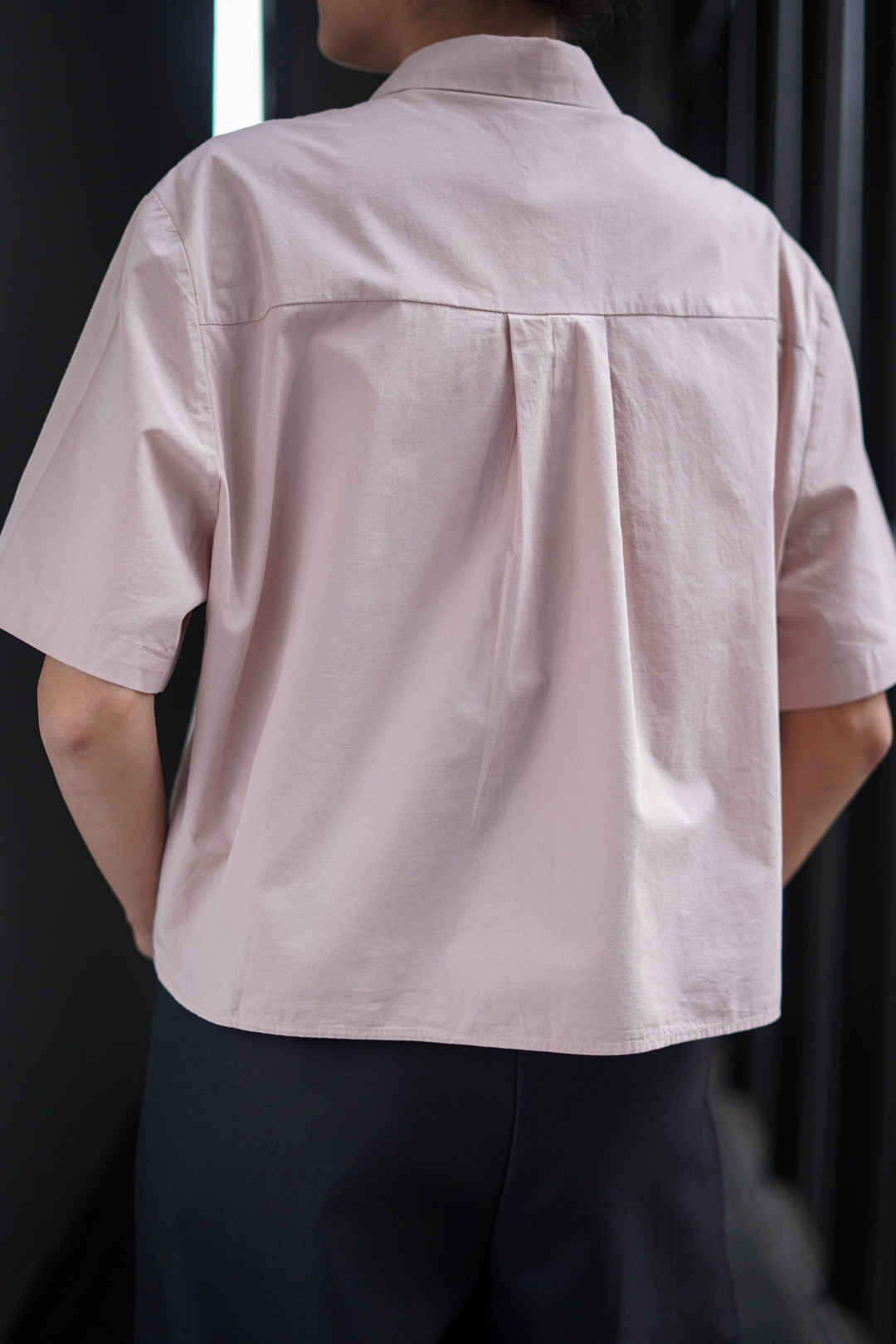 Peach Extended Flap Cotton Shirt