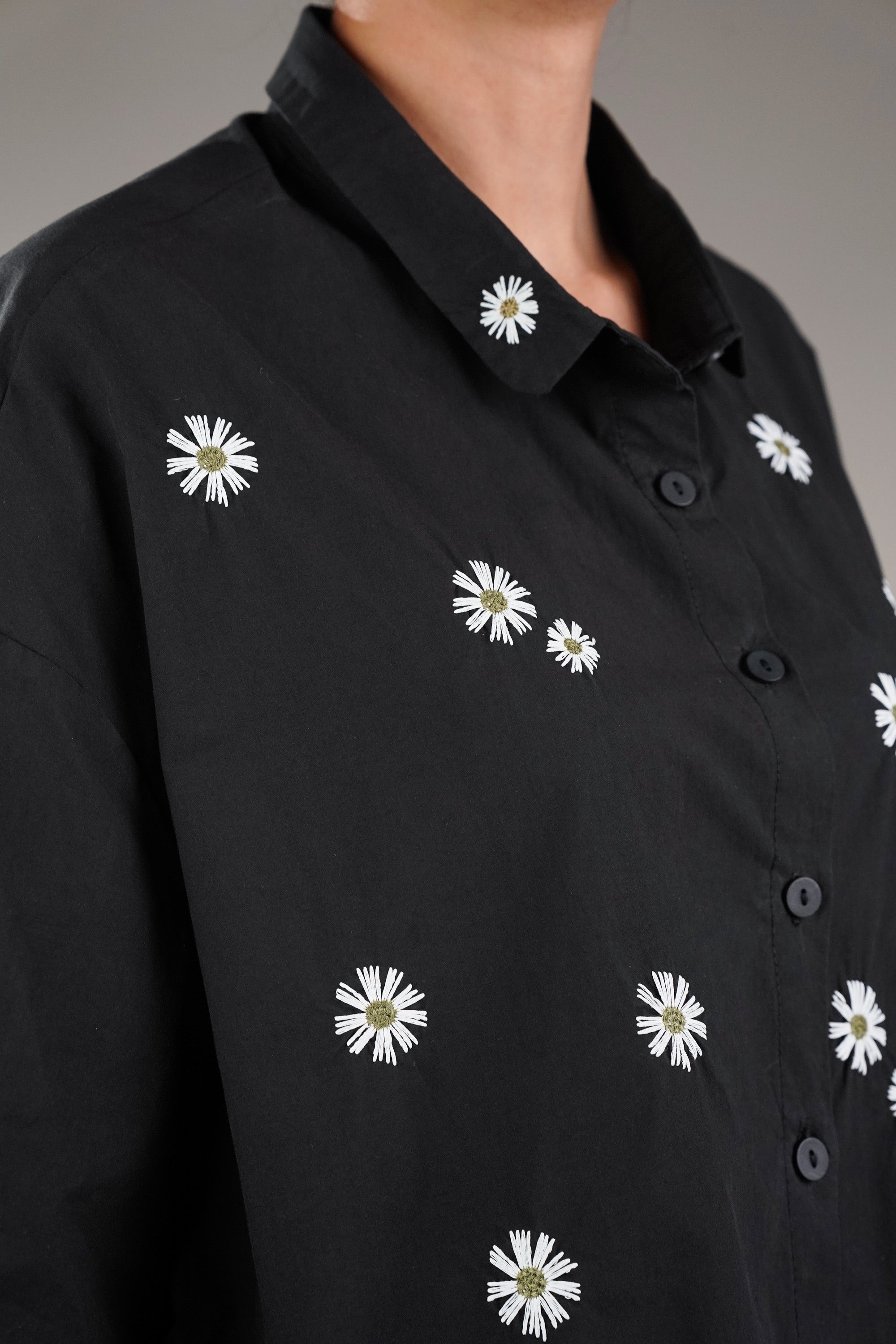 Derhy Floral Stitch Shirt main image 1