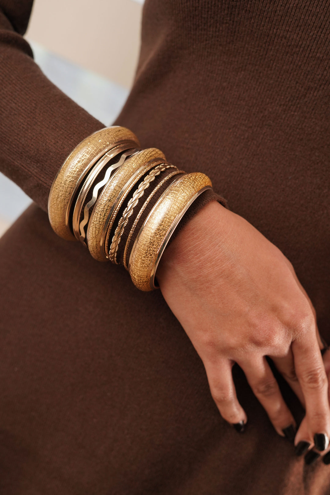 Golden Egyptian Bangle Set