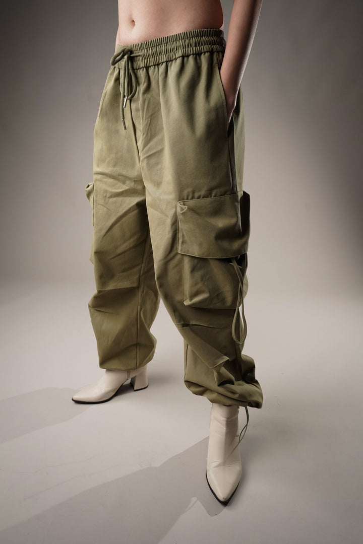 Olive green Casual wear pants
