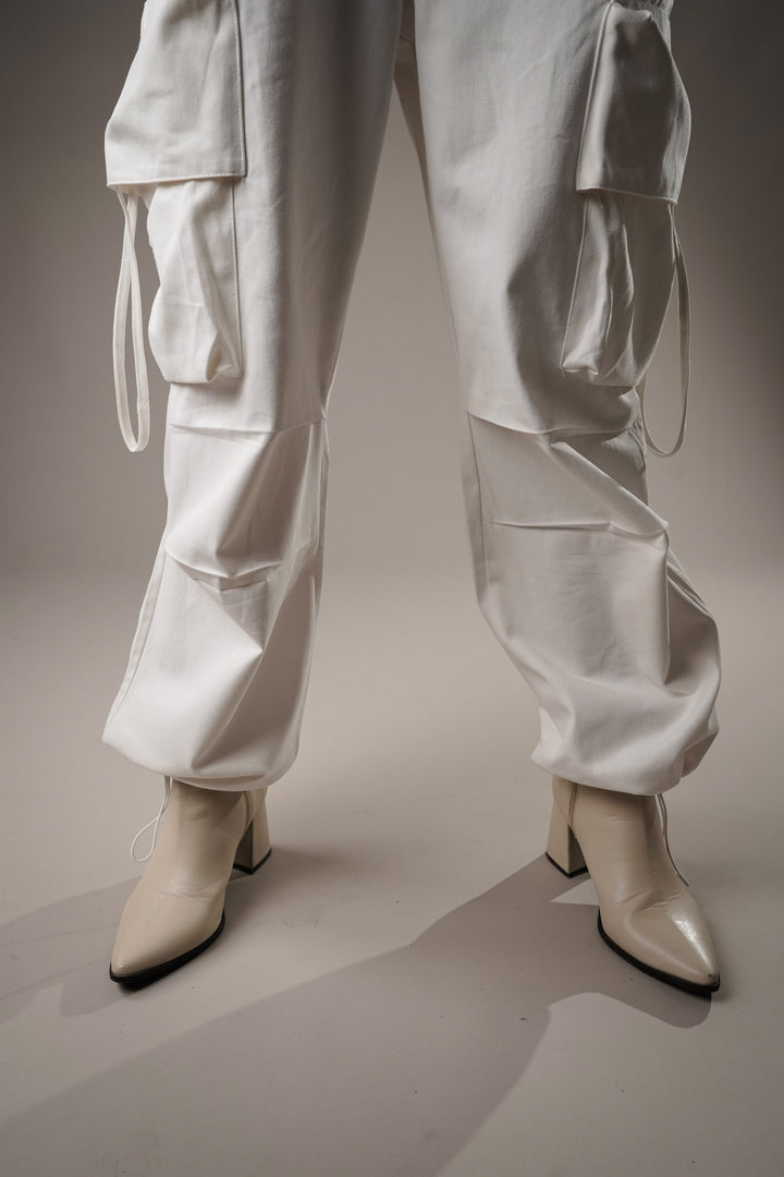 Cotton blend streetwear cargo pants
