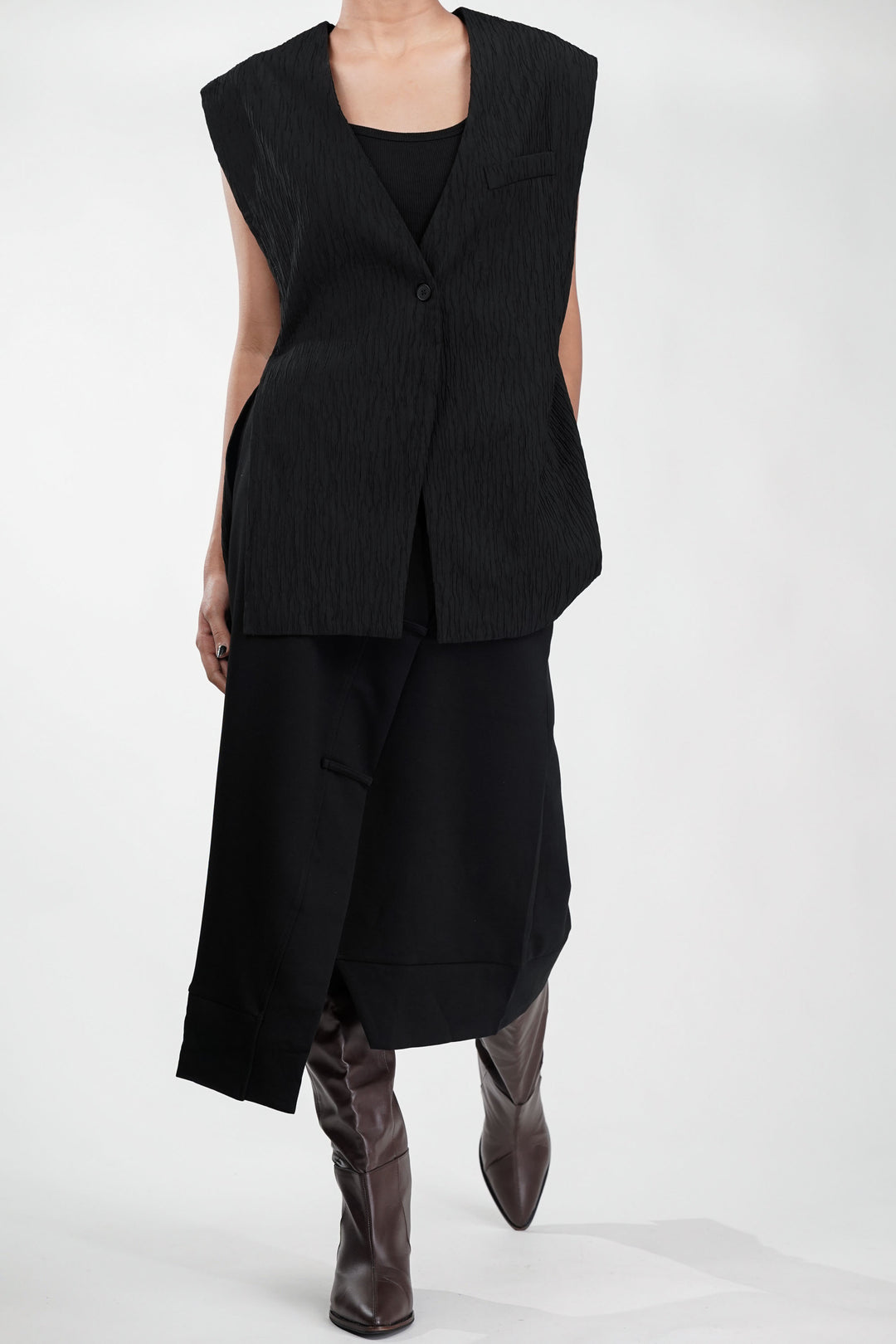 Shadow Black Waistcoat Skirt Co-Ord