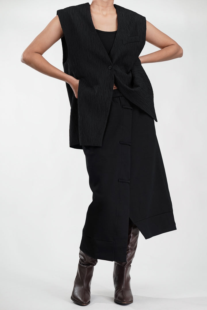 Shadow Black Waistcoat Skirt Co-Ord