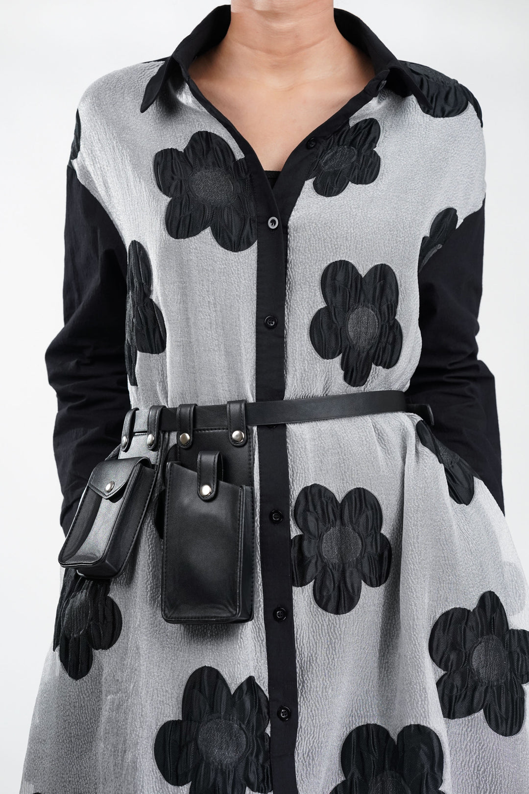 Petals in the Dark Shirt Dress