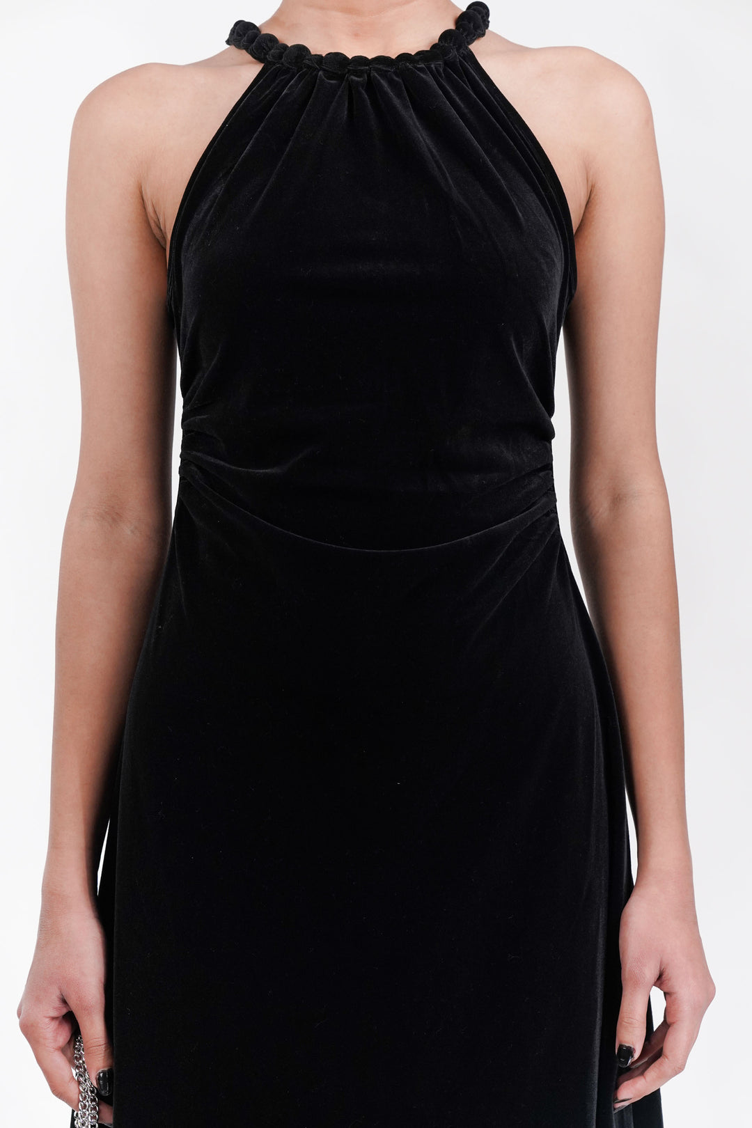 Midnight Luxe Black Velvet Dress