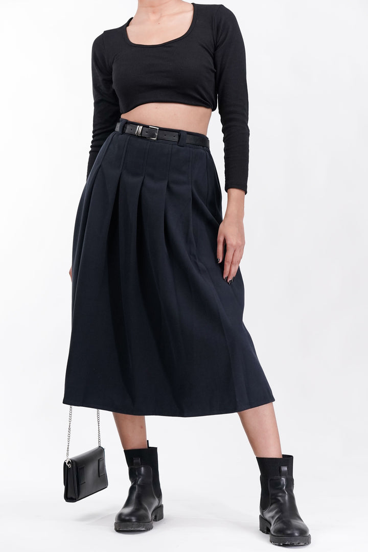 Cobalt Blue Suede Skirt