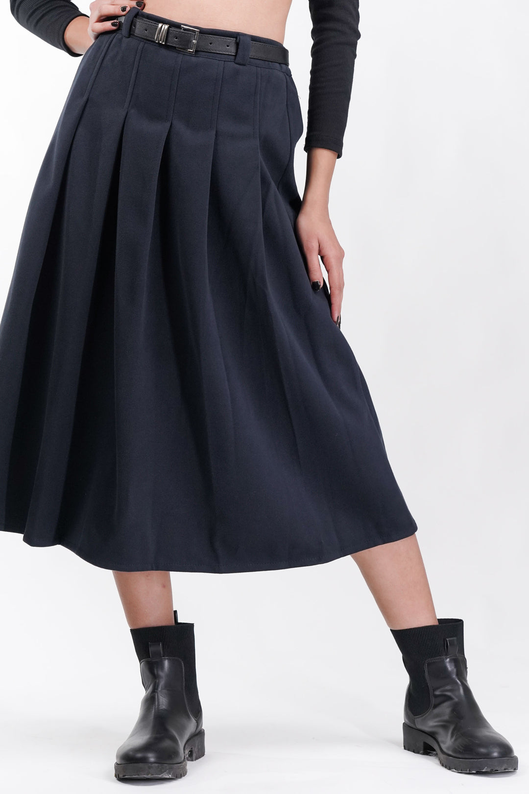 Cobalt Blue Suede Skirt