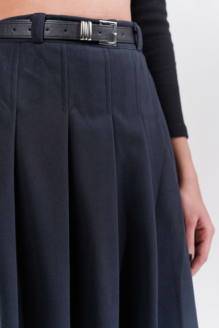 Cobalt Blue Suede Skirt