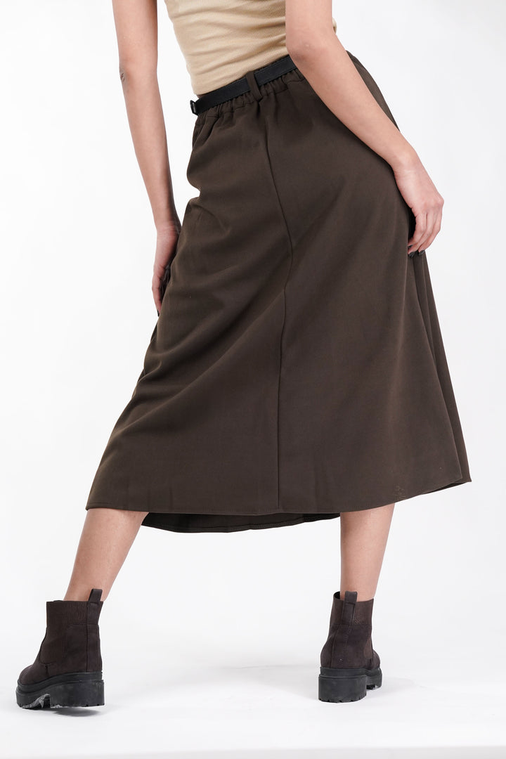 Hazel Suede Pleated Skirt