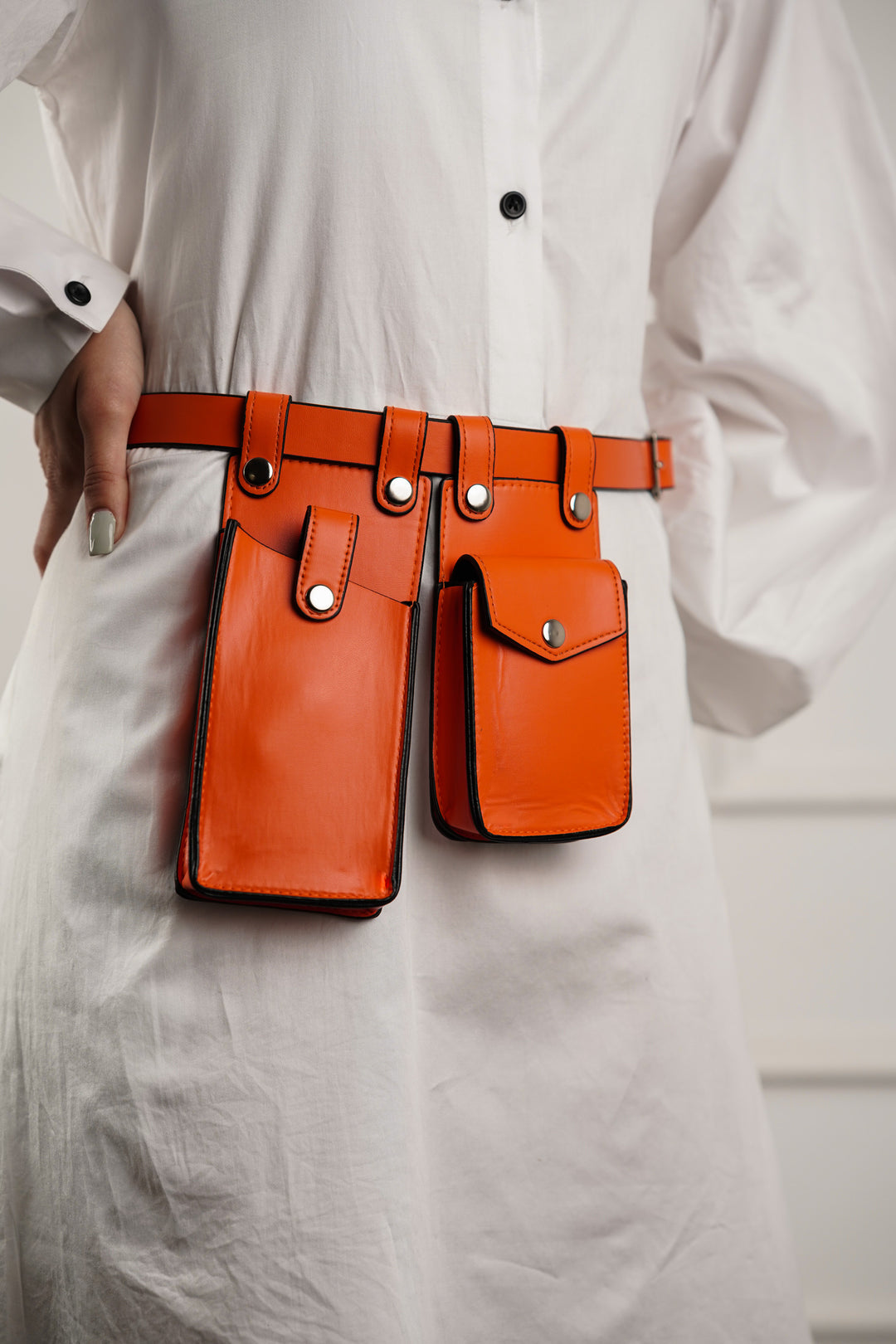 Tangy Snap Waist Belt with Utility Bags