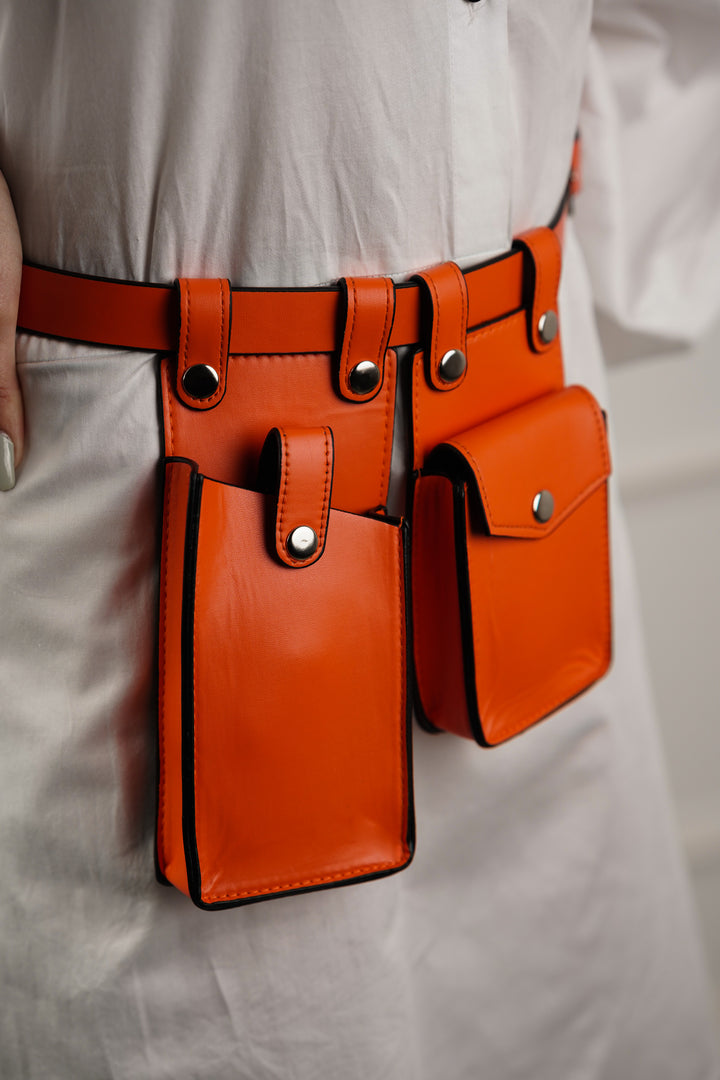 Tangy Snap Waist Belt with Utility Bags