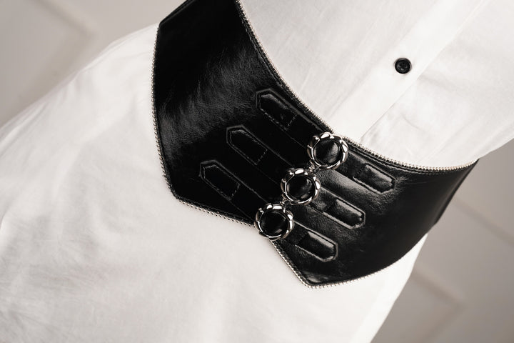 Leather Elasticated Corset Belt