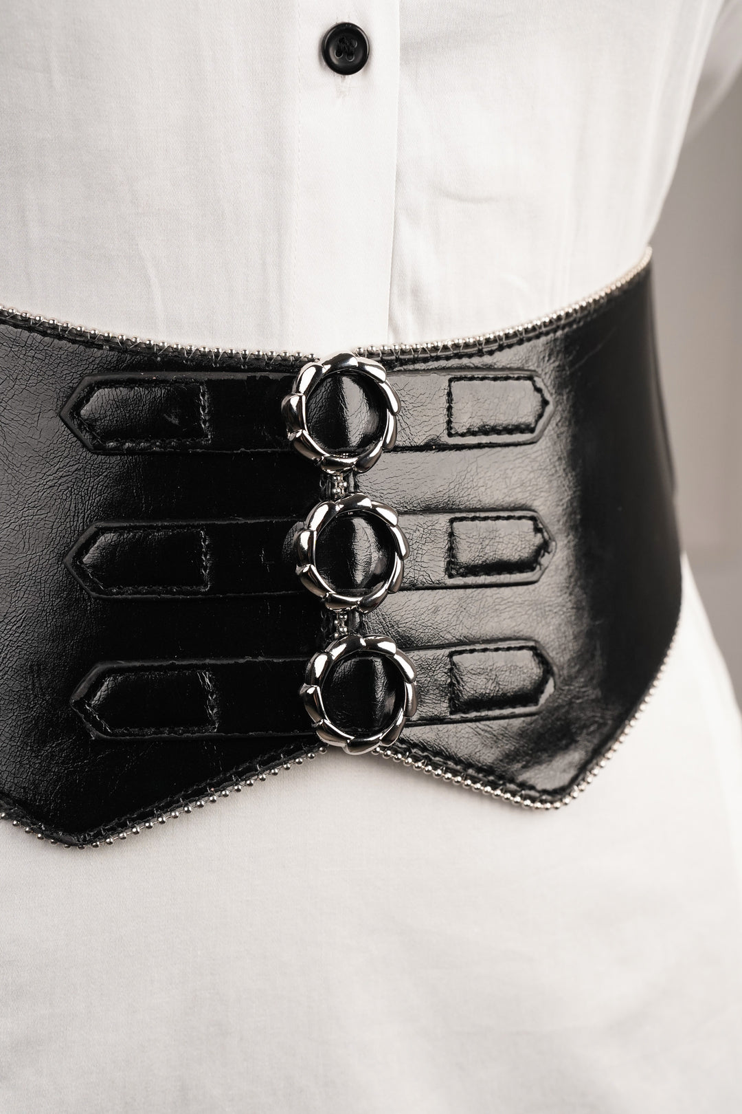 Leather Elasticated Corset Belt