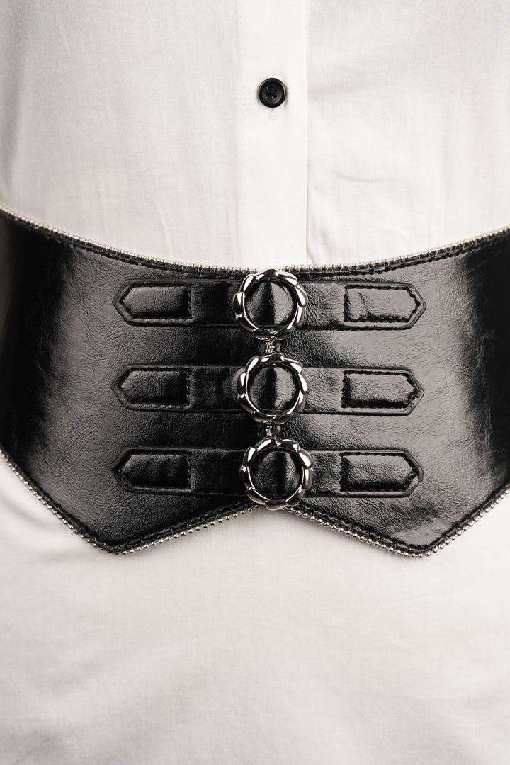 Leather Elasticated Corset Belt