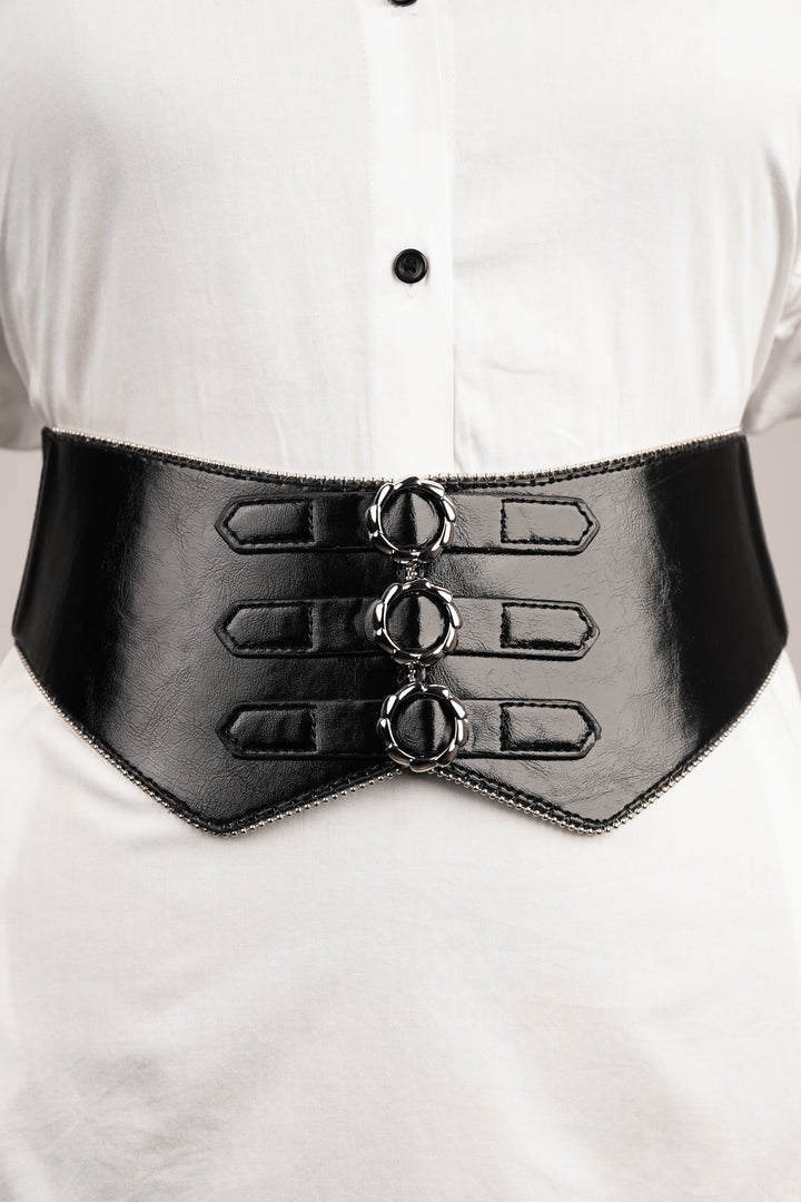 Leather Elasticated Corset Belt