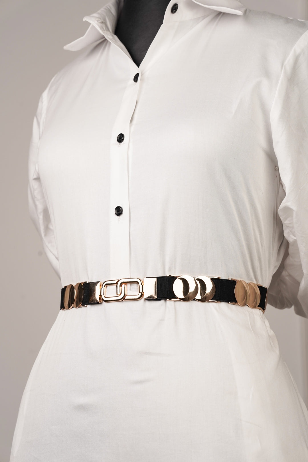 Elasticated Belt With Overlapped Circles