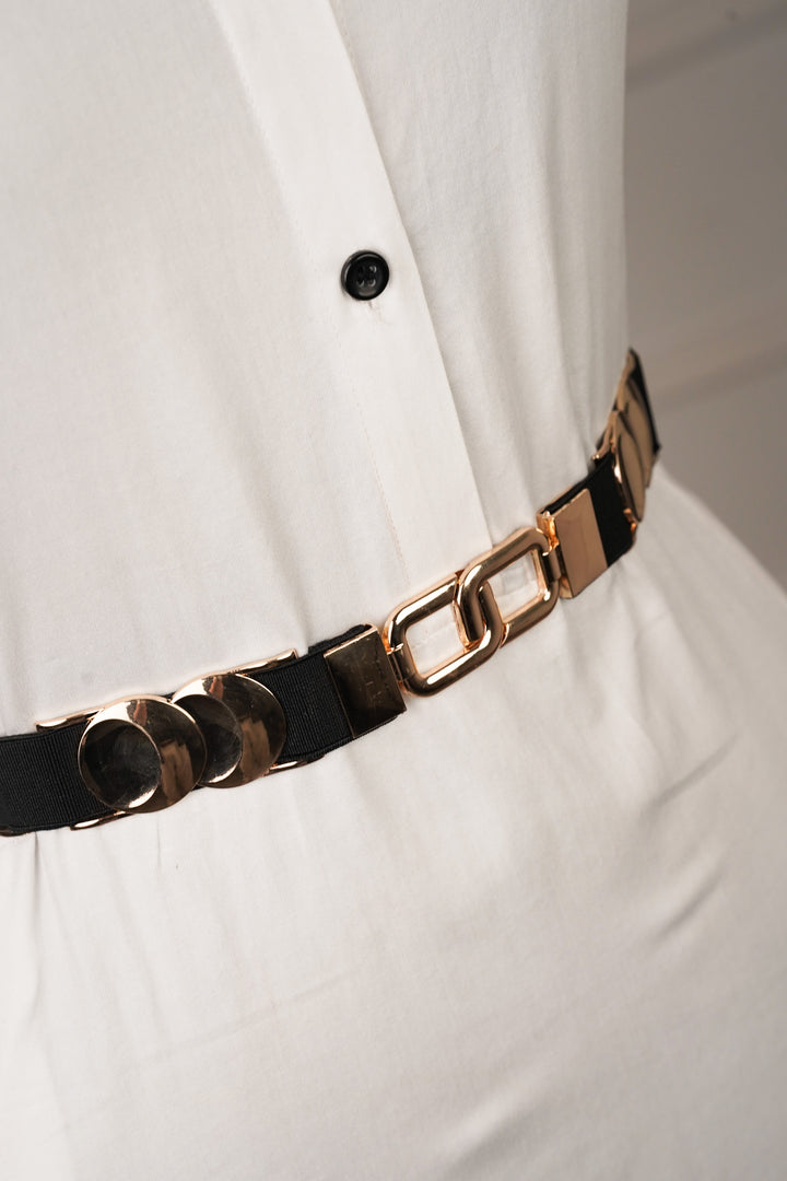 Elasticated Belt With Overlapped Circles