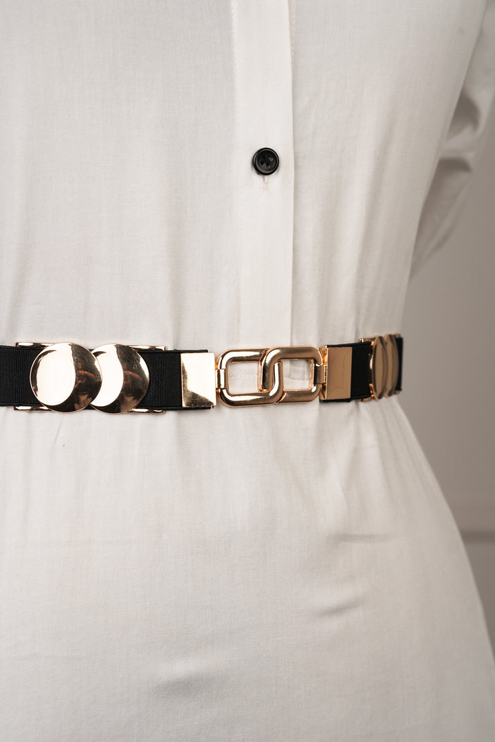 Elasticated Belt With Overlapped Circles