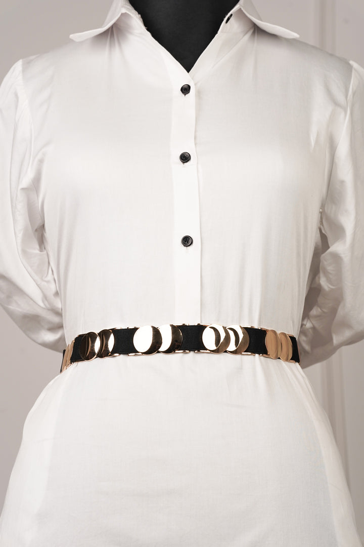 Elasticated Belt With Overlapped Circles