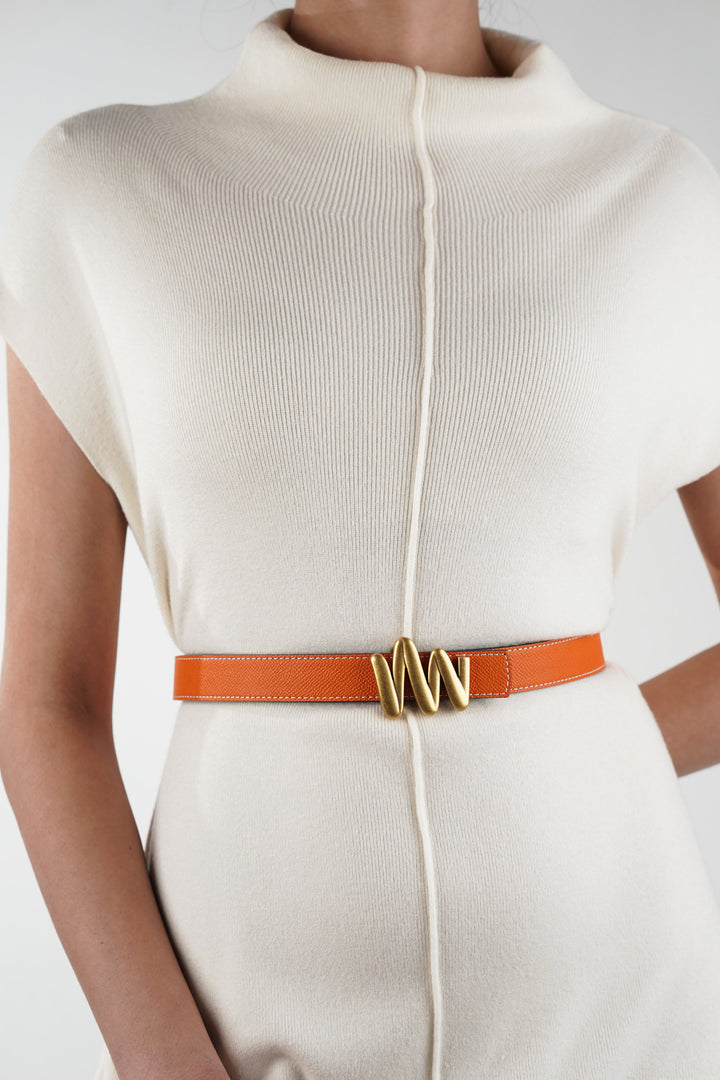 Orange Black Beat Reversible Belt