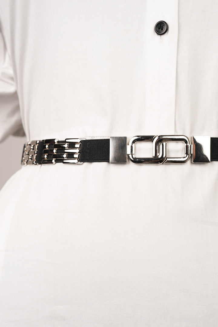 Elasticated Belt With Brick Pattern