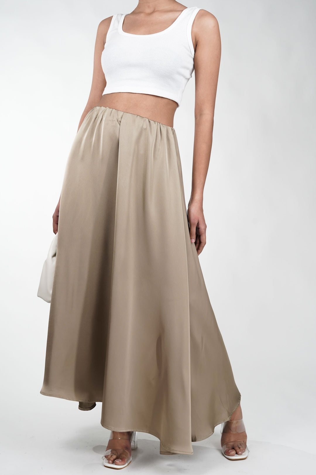 Cosmic Sand Satin Skirt