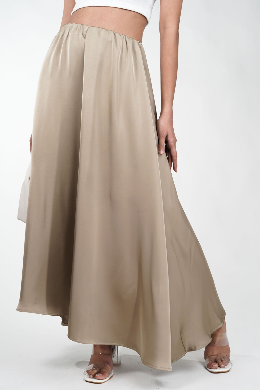 Cosmic Sand Satin Skirt