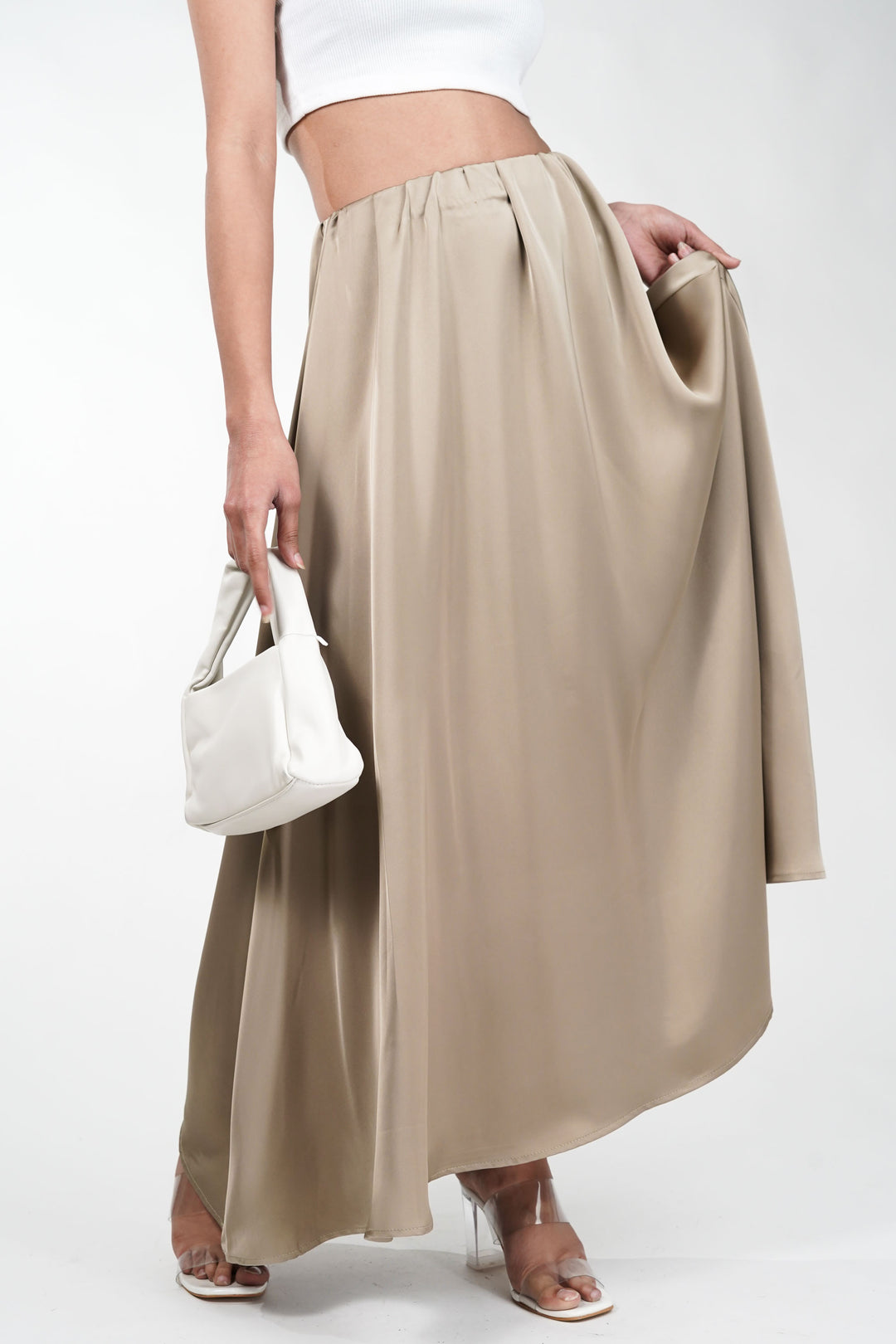 Cosmic Sand Satin Skirt