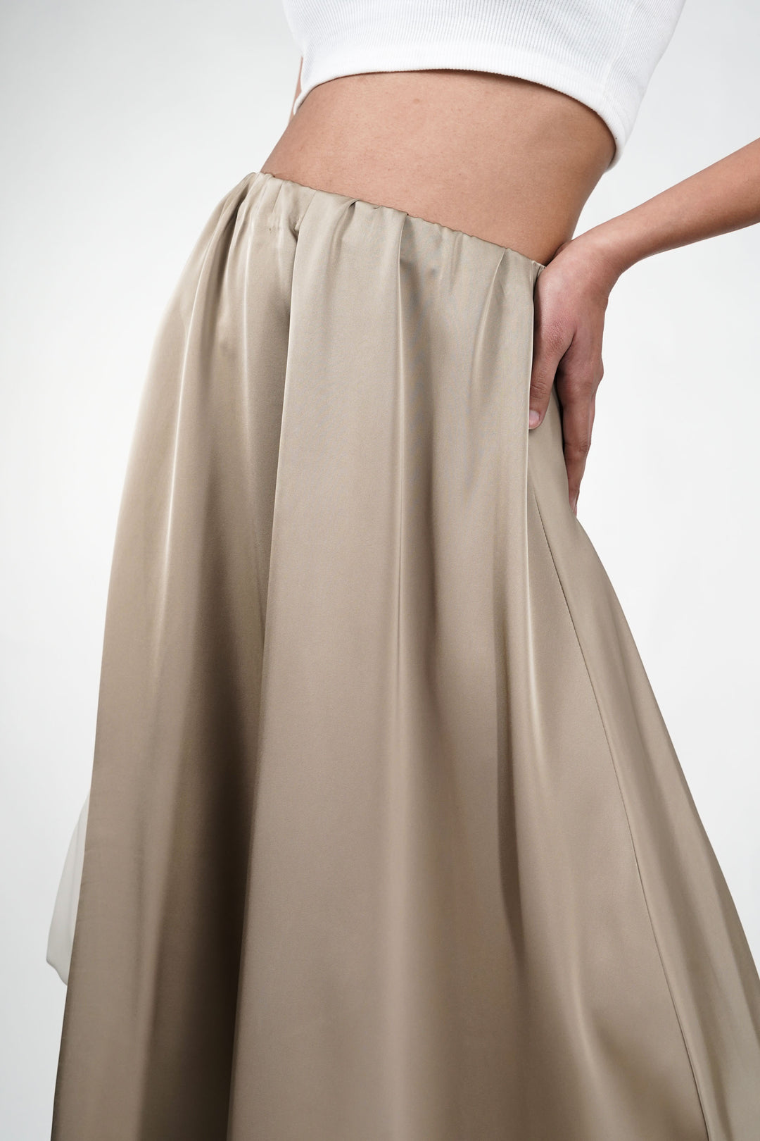 Cosmic Sand Satin Skirt