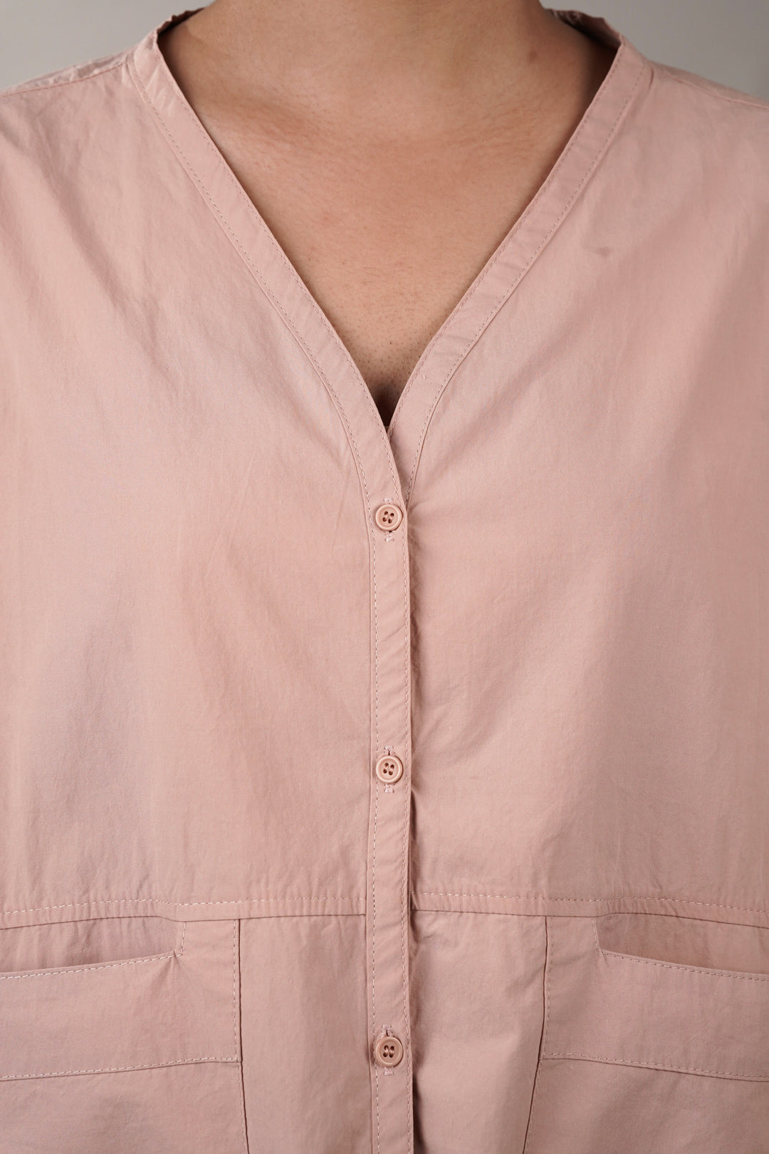 Pastel pink casual oversized shirt