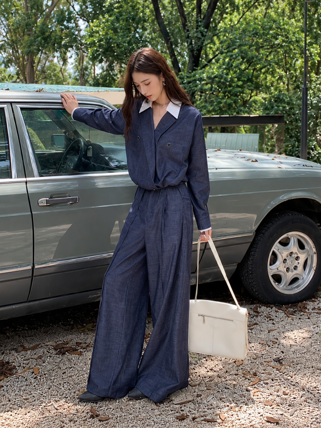 Bianca Collared Denim Co-ord Set